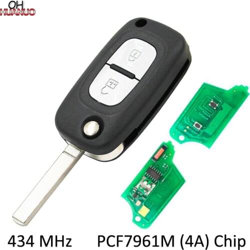 Folding Remote Key 2 Buttons 433MHZ With PCF7961M 4A Chip For Renault Symbol Megane 3 Captur Kadjar 2013-2017