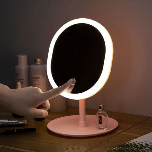 Led make-up mirror, desktop mirror with light, convenient make-up dormitory mirror