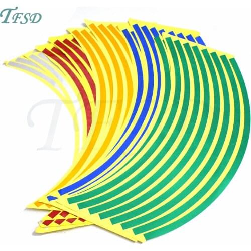 Car motorcycle Tire Rim Stickers 17"-19" Reflective Car-Covers Tape Wheel Tyre Sticker Automobile Decors For Yamaha TMAX 500