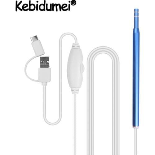 Universal 3 In 1 Type C Medical Otoscope 6 LED Wifi Ear Cleaning Otoscope 5.5mm Ear Pick Tool Visual Ear Spoon Camera Endoscope