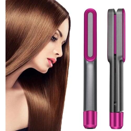 Hair Iron Flat 3D Rotating PTC Heat Electric Hair Straightener Iron&Curling 2 in 1 Plate Beard Curler Styling Tools