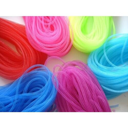 4mm skinny Non-Met Bracelet Mesh Cord Tubing Tube Plastic Net Thread Cord String DIY Jewelry Making Cord Fin 40metet