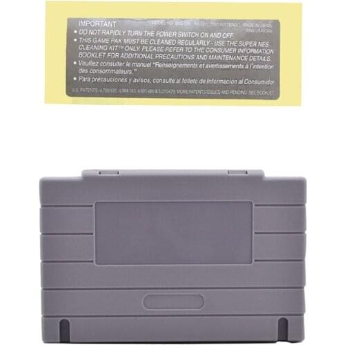 50 PCS a lot Game Cartridge Plastic Shell Replacement for S-N-E-S with back sticker US Version