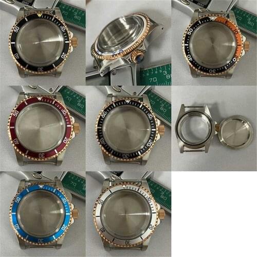 Retro GMT Bezel Stainless Steel Watch Case 39.5mm Cover for Japanese NH35 and NH36 movements