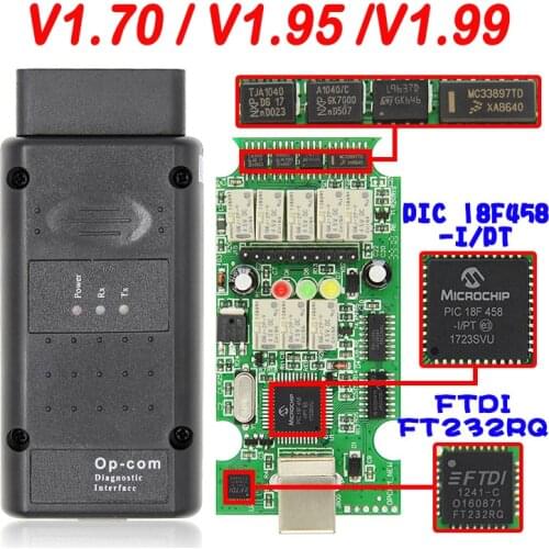 Opcom V1.70/V1.95/V1.99 2014V With PIC18F458 FTDI FT232RQ Chip OBD OBD2 Diagnostic Tool For Opel Op Com Can Bus Diagnostic Cable