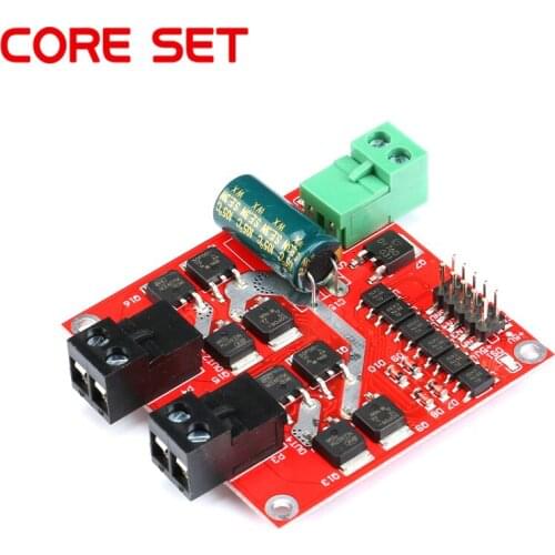 1 pc 7A 160W Dual channel DC Motor Driver Module PWM Speed Controller Adjustable Positive Negative Speed L298 Logic