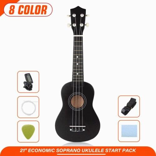 21 inch Soprano 4 Strings Hawaiian Guitar Basswood Guitar Kids Gift Musical Instruments for Music Beginner
