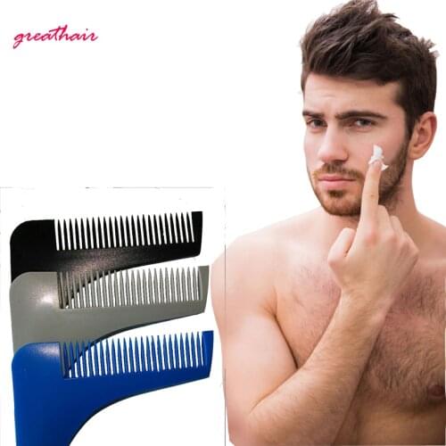 3 color Comb Beard Trimmer Shaping Tool Sex Man Gentleman Beard Trim Template Beard Combs Shaving Hai comb Hair Extension Brush