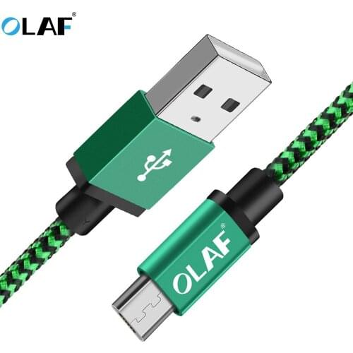 Olaf Micro USB Cable 2M 3m Nylon Braided Fast Charging Data Charger Cord For Samsung Huawei Xiaomi Android Microusb Phone Cable