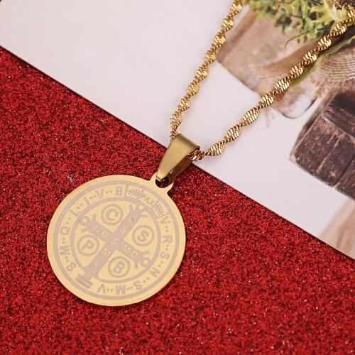 Catholic Patron Saint Benedict of Nursia Holy Medal Pendant Jewelry VRSNSMV SMQLIVB NDSMD CSSML
