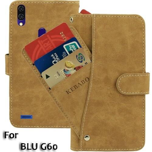Leather Wallet BLU G60 Case 6.1" Flip Fashion Luxury Front Card Slots Cases Cover Business Magnetic Phone Bags