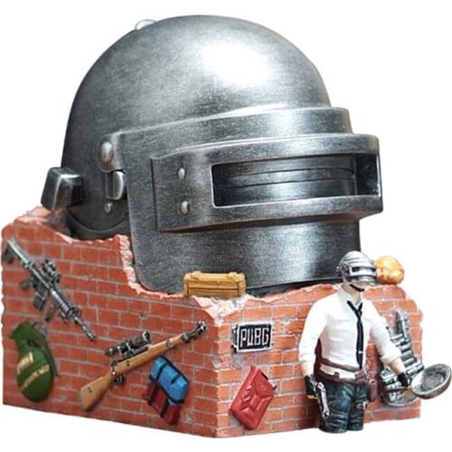 Creative PUBG Level 3 Helmet ashtray living room office resin ashtray with cover