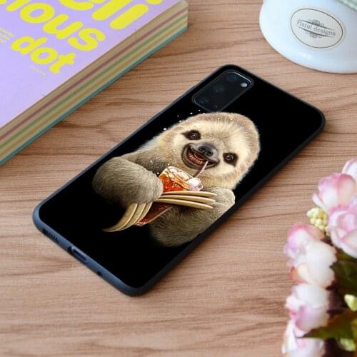 For Samsung Sloth Soft Drink Print Soft Silicone Matt Case TPU Cover Galaxy S Note M and Galaxy A