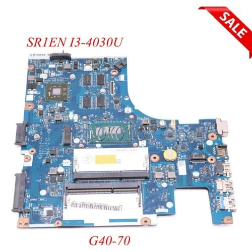 NOKOTION ACLU1 ACLU2 NM-A271 laptop motherboard For lenovo Ideapad G40-70 14 inch DDR3L SR1EN I3-4030U Main board full test
