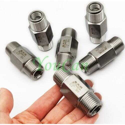 Male To Male BSP Threaded SS304 Stainless Steel Check Valves Gas Water Oil One-way Non Return Valve 1/8'' 1/4'' 3/8'' 1/2'' 3/4"