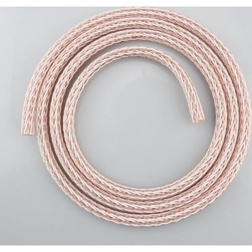 Per Meter 24 cores 12TC High Purity OCC Wire Speaker Cable Power Cord For Speaker Amplifier CD DVD Player Turntable