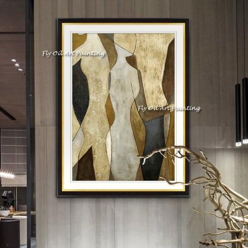 Popular Artwork Artist Handpainted High Quality Abstract Lover Oil Painting on Canvas Abstract Lover Figure Oil Painting