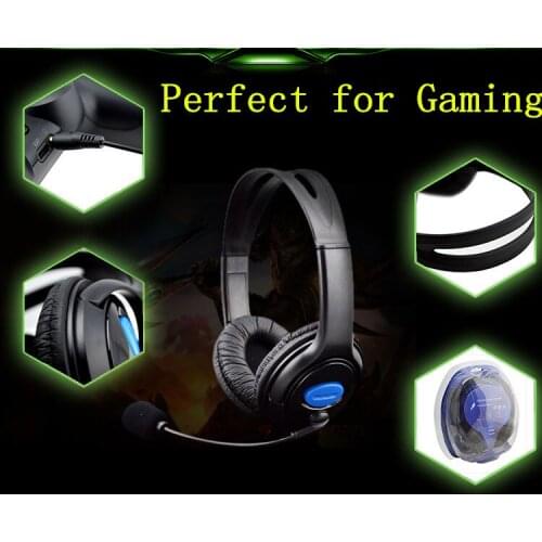 3.5MM Wired Chat Gaming Game Double Ear Headset Headphone Earphone earpiece For Sony Playstation 4 PS4 W/MIC Superbass Hi-Fi