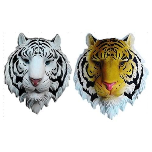 Sales Pure New arrival Home decoration resin animal head tiger head wall hanging board muons wall decoration wall decoration