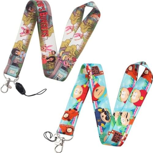 Cartoon mobile phone lanyard key chain sling ID neckband sling mobile phone anti-lost lanyard student ID neckband