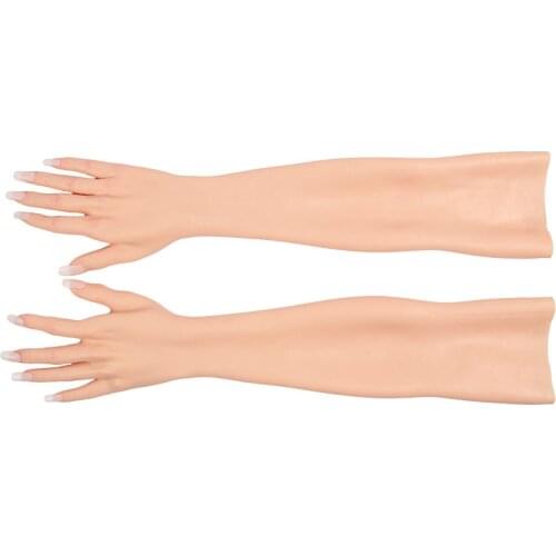 Silicone Female Hand Modle Gloves Sleeve Highly Simulated Skin Artificial Arms Cover Scars Crossdresser Scar-hider