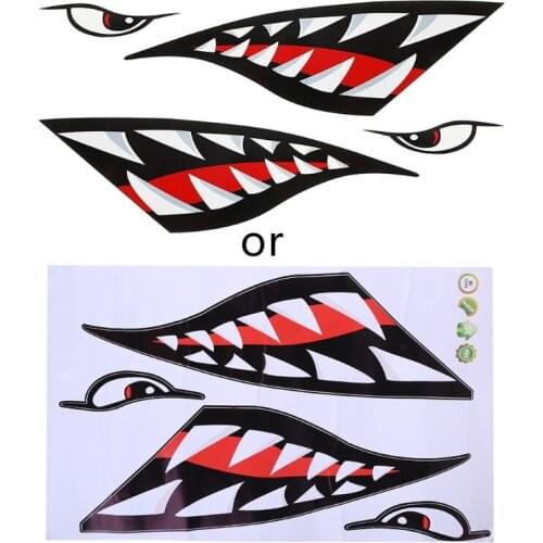 Q39C Shark Sticker PVC Decoration Reflective Decal Waterproof DIY Stickers Rowing Kayak Boat Vinyl Sticker For Label