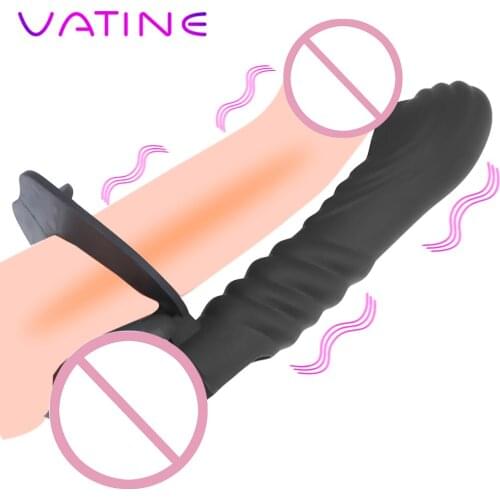 VATINE Strap On Dick Penis Double Penetration Anal Plug Vagina Plug Sex Toys For Couples Dildo Butt Plug Vibrator Adult Games