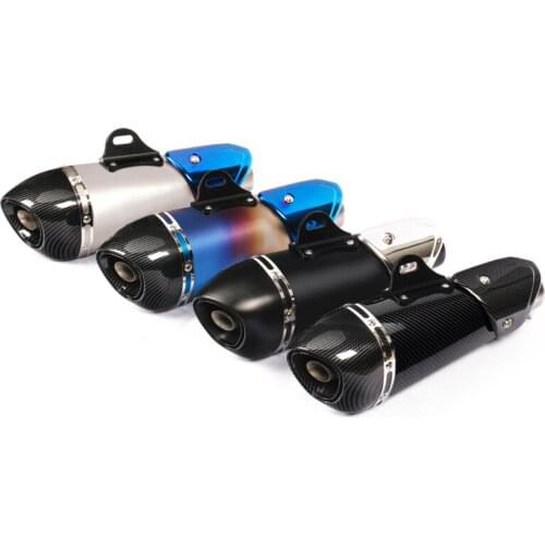 51mm Universal Motorcycle Exhaust Muffler With Silencer 350mm Stainless Steel Exhaust System For ATV Street Bike