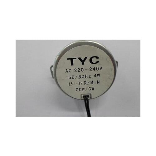 1Pc 220-240VAC 4W Black Dual Wires 15-18RPM/min Synchronous Motor for Micro Oven