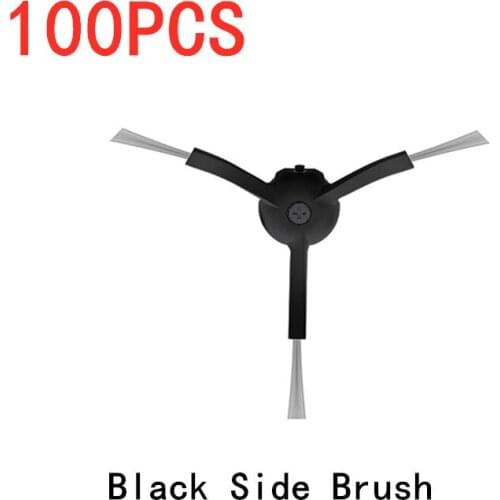 100PCS 3-Foot Black Side Brush Universal for Xiaomi Roborock and Mijia, 1/2/1S Gen rockrobo s5 s6 max pure maxv Mi Robot Kits