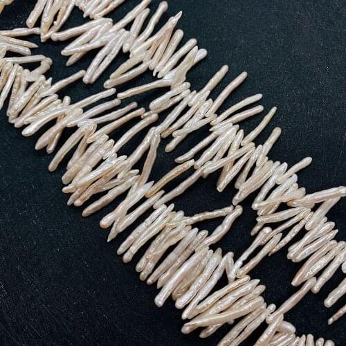 5pcs/bag New Charm of Irregular Shape Natural Freshwater Pearl DIY Handmade Wind Chime Pendant Ladies Jewelry Accessories 1x35mm