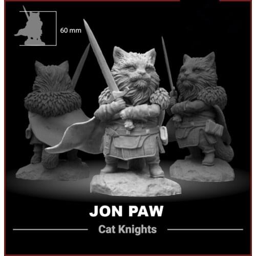 54mm Resin Figures Model kits Cat warrior Unassambled Unpainted 1061