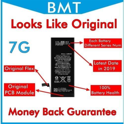 Bamyoyo 10pcs Looks Like Original Battery for iPhone 7G 7 Accu 1960mAh Replacement + AP LOGO + ILC Technology in 2019