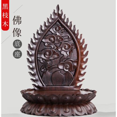 Asian wood carving Buddha base oriental handicraft redwood handmade home decoration