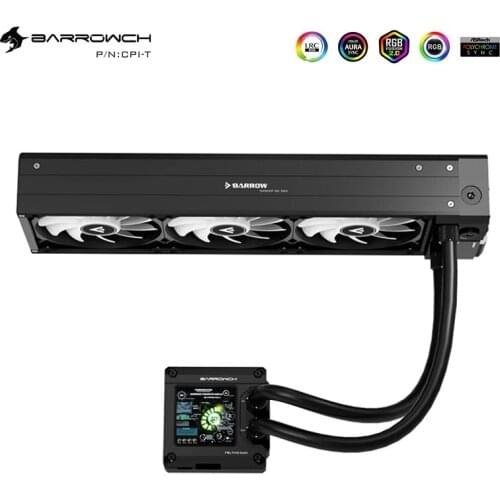 BARROW CPU Water Cooling Kit 240/360 AIO GPU KIT For AMD/Intel, Radiator+17W PWM Pump+Fan+ Fittings Combination Integrated