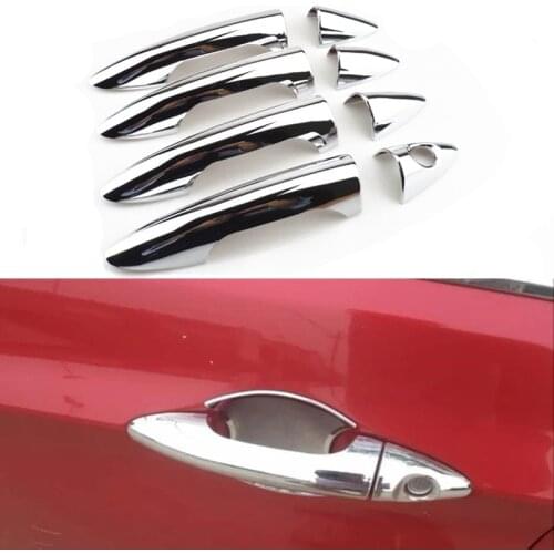 Pound Chrome Door Handle Cover Cover for Hyundai Solaris Verna i25 Accent Grand Avaive 2011 2012 2013 2014 2015 Car Style