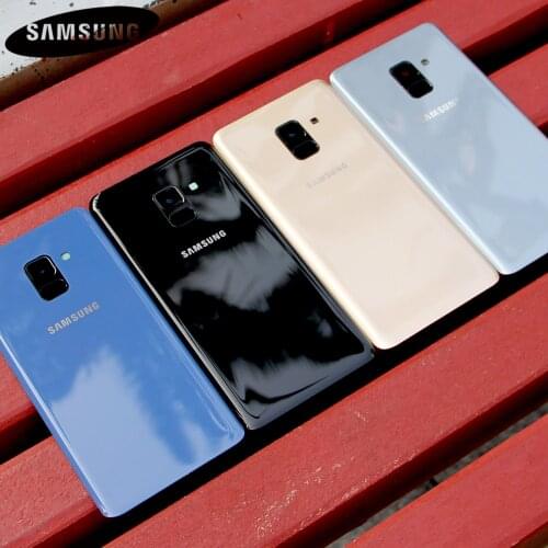 Samsung Mobile phone Housing for SAMSUNG Galaxy A8 2018 Edition A530N A530F Phone Case Back Cover Glass Phone Backshell + Tools