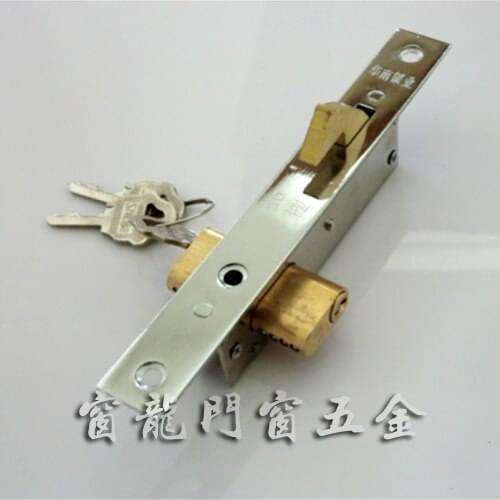 B-type hook lock aluminum alloy wooden door with key sliding door lock bathroom balcony sliding door lock