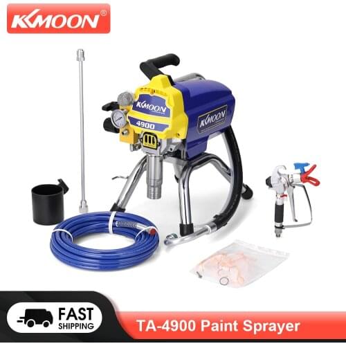 KKMOON TA-4900 Plunger Type Paint Spray Gun Sprayer Professional High-pressure Airless Spraying Machine Internal-feed Painting