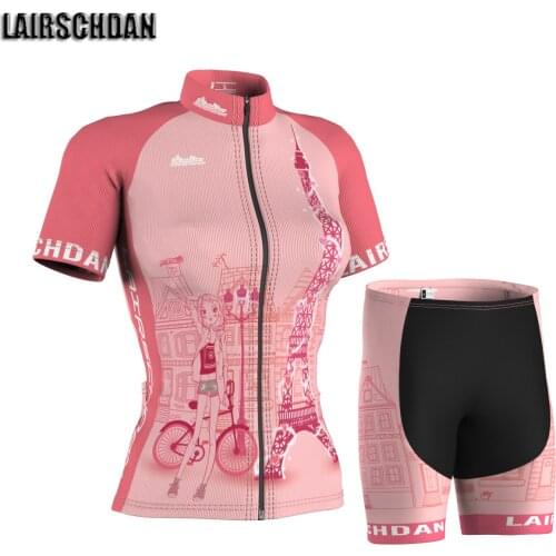 LairschDan Pink Girl Cycling Jersey Set Women Mtb Clothing Kit 2021 Cycle Dress Bike Outfit Bicycle Wear Tricota Ciclismo Mujer