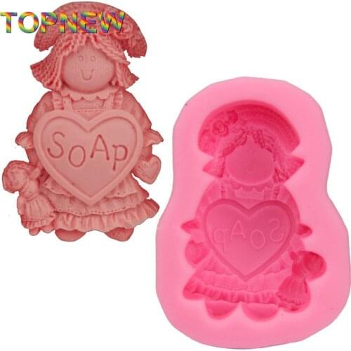 Kawaii Cute Little Princess Silicone Cake Molds Non-Stick Sugar Jelly Jello Fondant Ice 3D Soap Mold Kitchen Accessories C1628