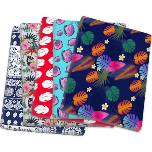 Cartoon Flowers Patchwork Polyester Cotton Fabric Tissue Sewing Quilting Fabrics Needlework Material DIY Handmade,1Yc14671