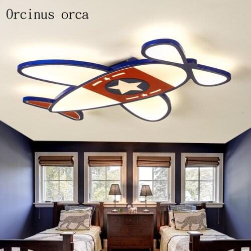 New Cartoon Creative Aircraft Roof Lights Boys Bedroom Lights Modern Simple LED Protective Eye Roof Lights free shipping