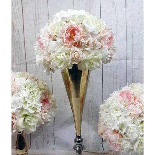 SPR 2018 PE flower heads wedding artificial table centerpiece 30cm flower ball backdrop arch flower wall arrangement decoration