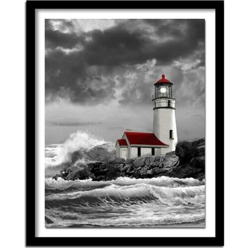 Special Shaped,Diamond Embroidery,sea,lighthouse,5D,Diamond Painting,Cross Stitch,3D,Diamond ,home Decoration,Christmas