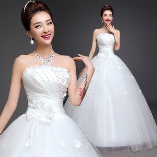 Bride Train Wedding Dresses Plus Size 2020 New Princess Lace Up Dresses Ball Gowns Trailing Wedding Dress
