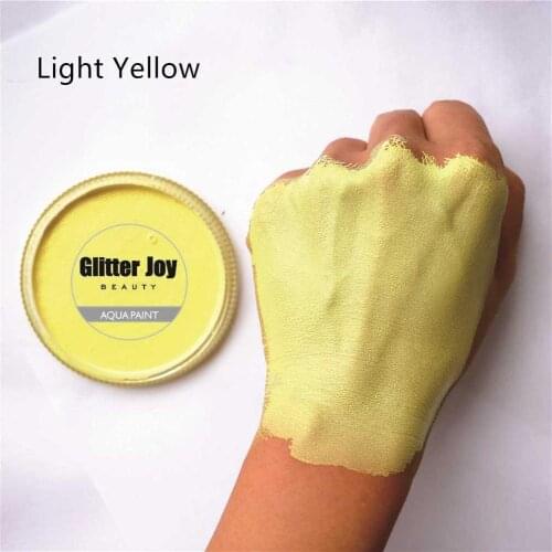Light Yellow 30g/pc Non-Toxic Water Based Professional Body Paint Makeup for Festival or Party