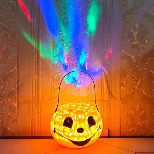LED Luminous Night Light Halloween Pumpkin Skull Lantern Portable Props For Halloween And Childrens Party Activities Decoration