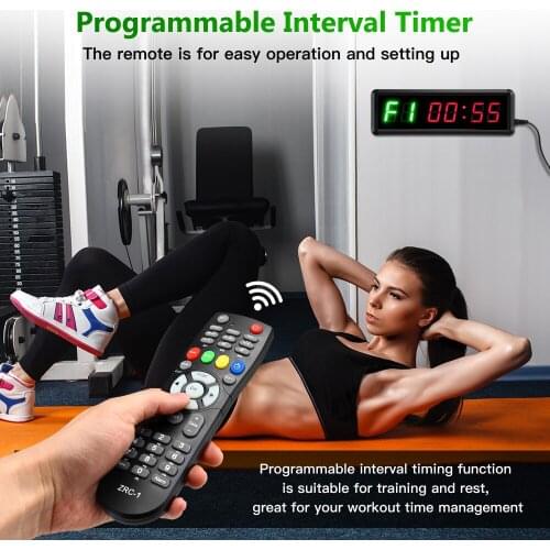 Gym Timer Programable Remote control LED Clock timer Interval Timer Clock Crossfit sports training clock