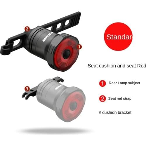 Cross-border new smart sensor brake tail light mountain bike light usb charging road bike bicycle night riding tail light